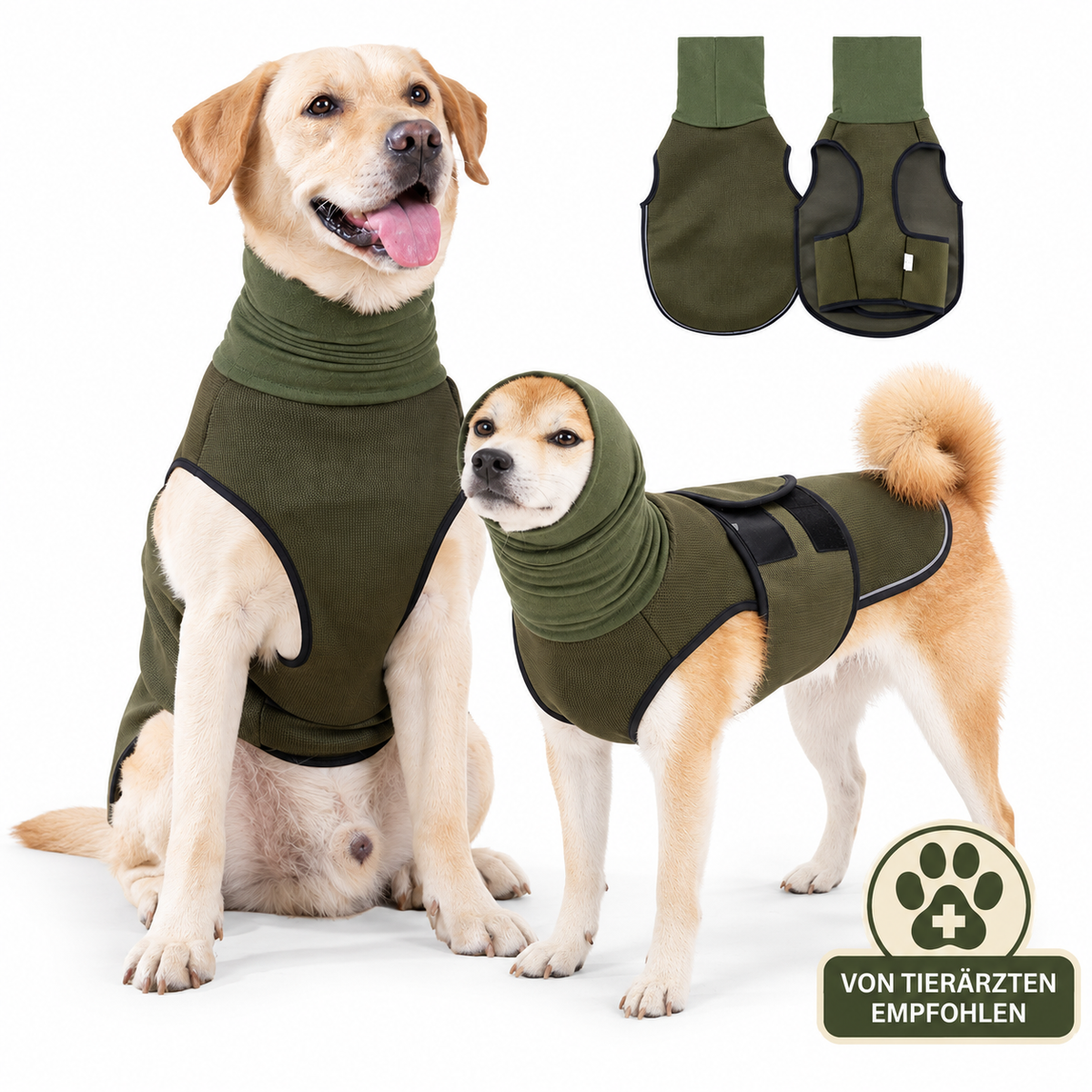 PfotenKlar RuheWeste™ 2-in-1 Beruhigungssystem für Hunde