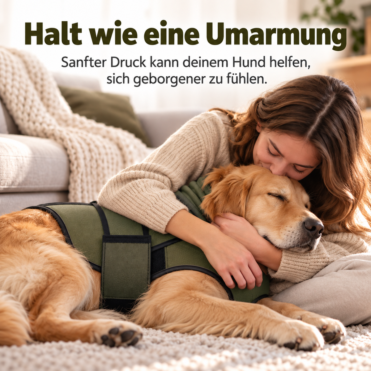 PfotenKlar RuheWeste™ 2-in-1 Beruhigungssystem für Hunde
