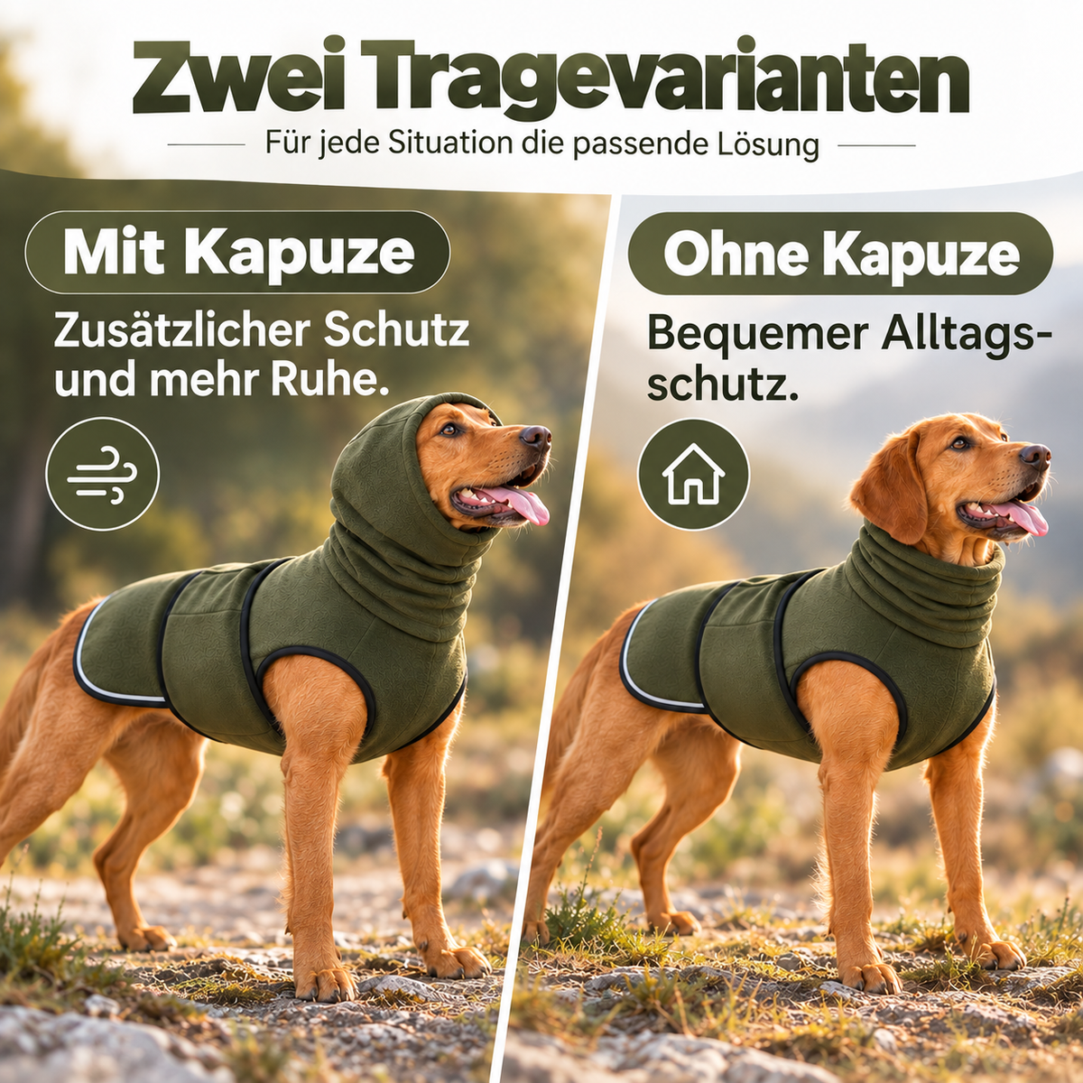 PfotenKlar RuheWeste™ 2-in-1 Beruhigungssystem für Hunde