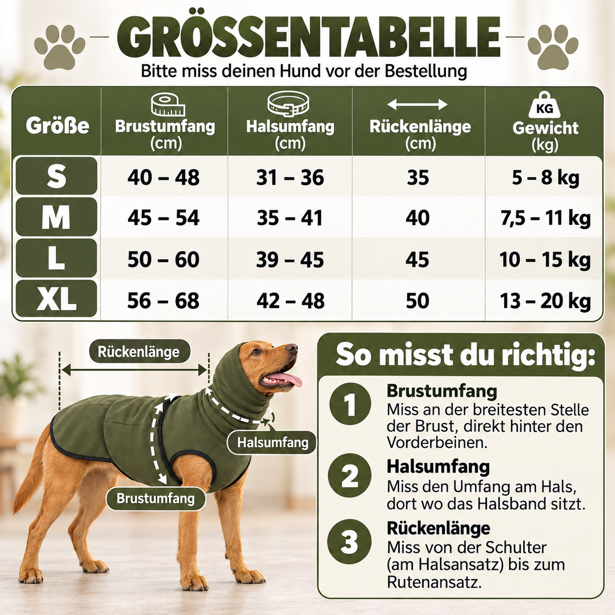 PfotenKlar RuheWeste™ 2-in-1 Beruhigungssystem für Hunde